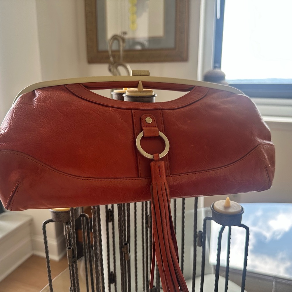 Stylish Latico NJ Orange 
 Real Leather Clutch - Picture 11 of 15